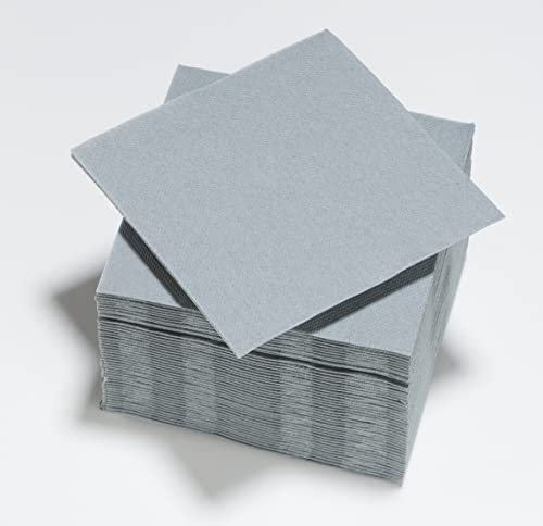 50 Servietten mit Mikroprägung 24 x 25 cm 2 V 100% Natur Grau - FSC von Le Nappage