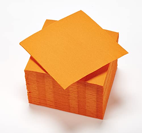 LE NAPPAGE ARTS DE LA TABLE 50 Servietten mit Mikroprägung 24 x 25 cm 2 V 100% Nature Orange - FSC, 71310 von Le Nappage