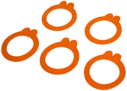 Le Parfait 8012382.0 Dichtungsring mit 2 Ohren, Kunststoff, orange, Durchmesser 85 mm, 10 Stück von Le Parfait