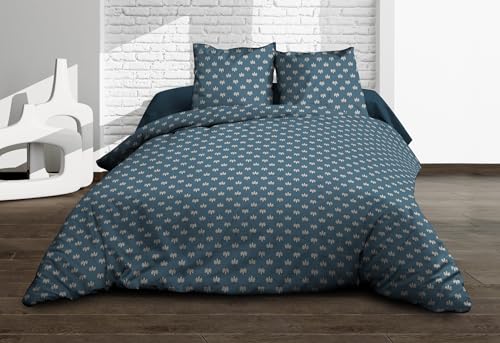 Le linge de Jules Alya Bettwäsche + Spannbettlaken 140 x 190 cm + 2 T – Reine Baumwolle 57 Fäden – Alya von Le linge de Jules