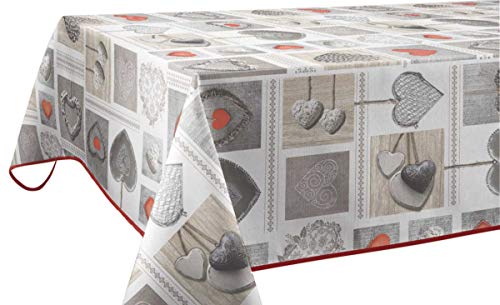 Le linge de Jules Tischdecke, Polyester, Rot, Rechteckig 150 x 350 cm von Le linge de Jules