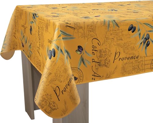 Le linge de Jules Tischdecke, schmutzabweisend, Provence, gelb, rechteckig, 150 x 350 cm von Le linge de Jules