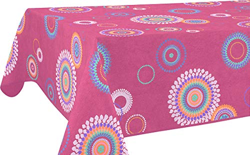 Le linge de Jules Tischdecke Fleckabweisende Paillettes Fuchsie - Rechteckige 150x200 cm von Le linge de Jules