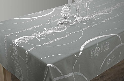 Le linge de Jules Tischdecke Shiny Rechteckige 150x300 cm - Pflegeleicht - Hellgrau mit glänzende-Motiven Le linge de Jules Tischdecke Shiny Rechteckige 150x300 cm - Pflegeleicht - Hellgrau mit glänzende-Motiven von Le linge de Jules