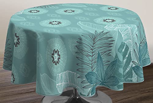 Tischdecke Fleckabweisende Celadon - Rund 160 cm von Le linge de Jules