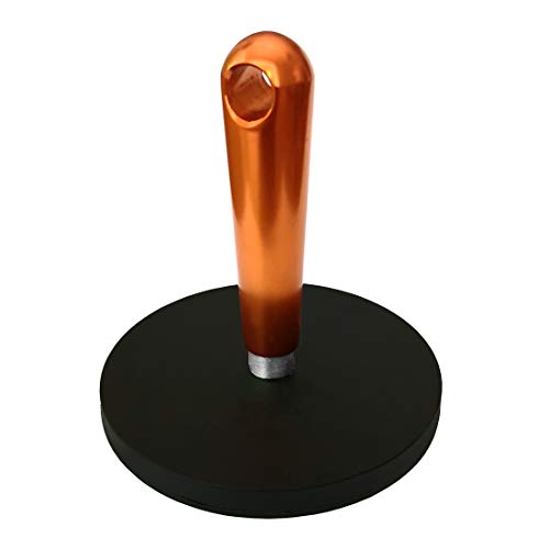 LeBigMag® | Neodym Magnet ø 8,8 cm gummiert mit Aluminium Griff | 42 kg Haftkraft auf Zug bei 10 mm Stahl | Griff mit M8 Gewinde von LeBigMag