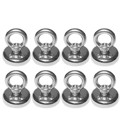 Ösenmagnete (8 x Ø 32 mm 25 kg M5 Öse) von LeBigMag