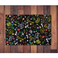 Wildblumen Teppich | Blumenteppich Küchenteppich Kunst Überwurf Akzent Maximalismus Dekor Cottagecore Ästhetik Blüten von LeBrazen