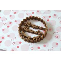 Ausstechform Mit Gewelltem Kreis Für Den Vornamen | Anpassbar. Personalisierter Hochzeits-Ausstecher. Hochzeit, Taufe von LeCuisinier