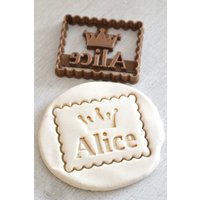 Petit Beurre Ausstecher Vorname Und Krone | Anpassbar von LeCuisinier