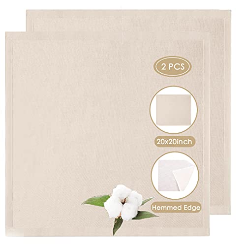 2 Stück Passiertuch Käsetuch Filtertuch, Seihtuch Nussmilchbeutel, 100% Naturrein Baumwolle Mulltücher Küche, Küche Dampftuch, Lebensmittel Zubereiten und Filter (50X50cm Filtertuch) von LeFeirr
