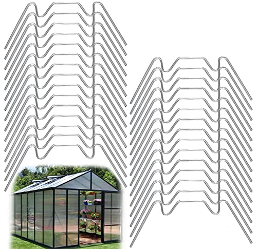Gewächshausklammern, 30 Stück W Klemmen für Gewächshaus, Hohlkammerplatte Befestigung Gewächshäuser Zubehör aus Edelstahl–Rostbeständig und Langlebig von LeFeirr