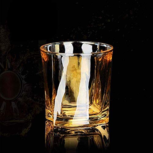 Flaschenregal, Weinregal, Weinglashalter, Set mit 2 Whiskygläsern, Vintage-Whiskygläser, Trinkgläser, Glas-Geschenkset, Brandygläser, perfekt gewichteter kristallklarer Becher für kurze Getränke von LeGDOr