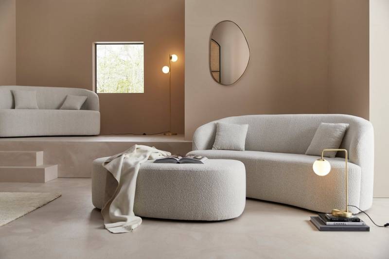 LeGer Home by Lena Gercke 2-Sitzer Dilara, gerundete Rückenlehne und Front, in 3 Bezugsqualitäten von LeGer Home by Lena Gercke