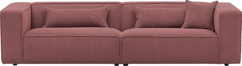 LeGer Home by Lena Gercke 3-Sitzer PIARA, Couch mit Kedernaht, Sofa in Cord oder Leinenoptik, schwarze Füße, bequemer Sitzkomfort von LeGer Home by Lena Gercke