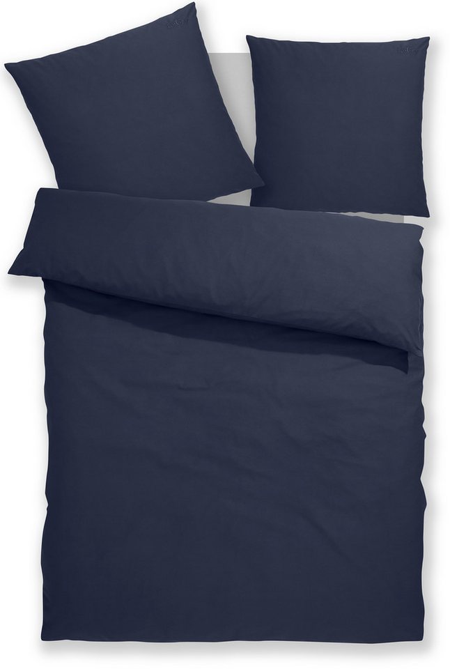 LeGer Home by Lena Gercke Bettwäsche Anisa in Gr. 135x200, 155x220 cm oder 200x200, Renforcé, 3 teilig, Bettwäsche aus Baumwolle, unifarbene Bettwäsche mit Reißverschluss von LeGer Home by Lena Gercke