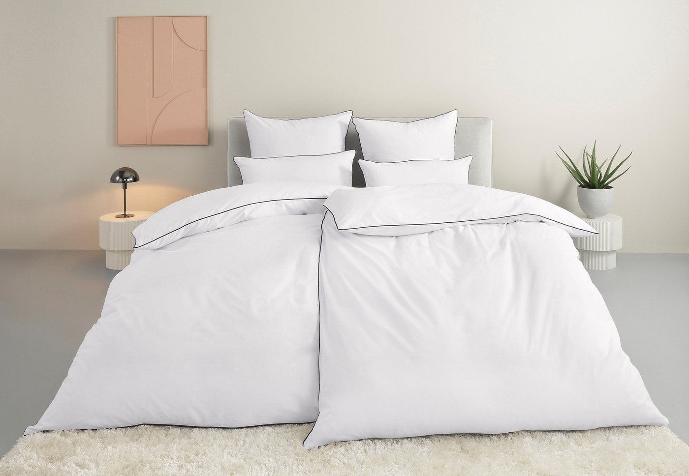 LeGer Home by Lena Gercke Bettwäsche Nayara, Renforcé, 2 teilig, in Gr. 135x200 oder 155x220 cm, Bettwäsche mit Piping/Paspel von LeGer Home by Lena Gercke
