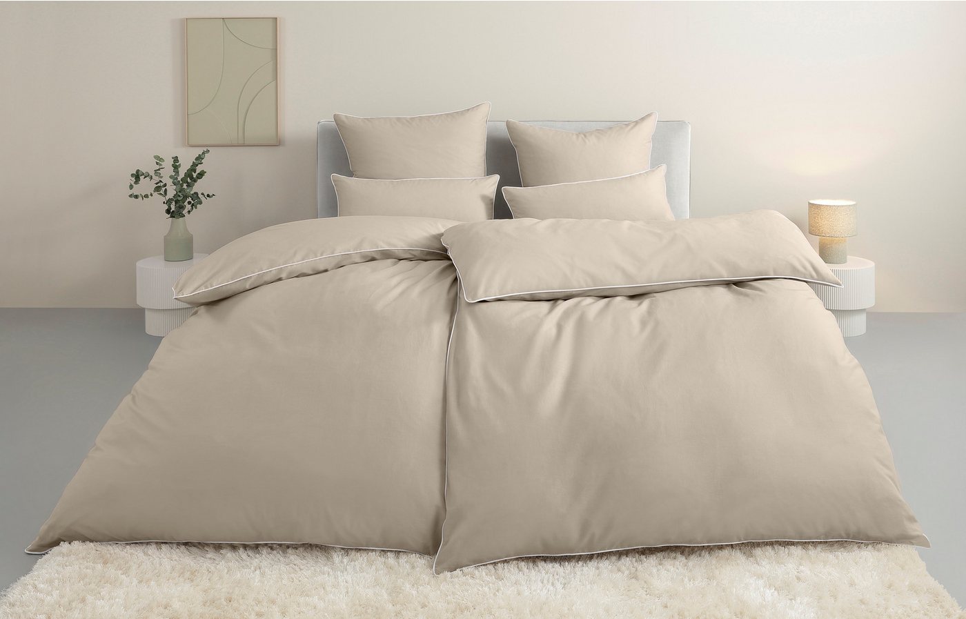 LeGer Home by Lena Gercke Bettwäsche Nayara, Renforcé, 2 teilig, in Gr. 135x200 oder 155x220 cm, Bettwäsche mit Piping/Paspel von LeGer Home by Lena Gercke