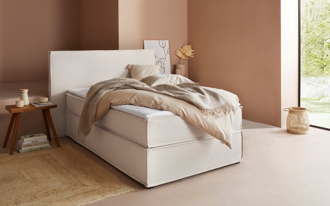 LeGer Home by Lena Gercke Boxspringbett Yuma, incl. Topper, in 4 Breiten, 3 Matratzenarten und je 2 Härtegraden von LeGer Home by Lena Gercke