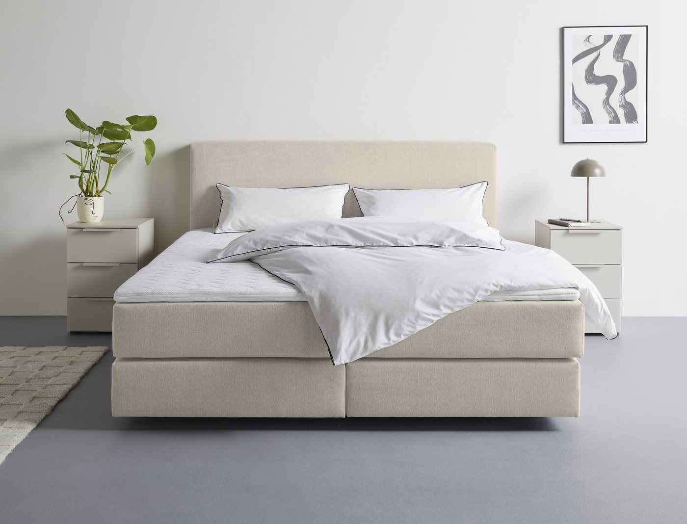 LeGer Home by Lena Gercke Boxspringbett Zalia erhältlich in verschiedenen Breiten, inkl. Toppper, wahlweise mit Bonnell- oder 7-Zonen-Tonnentaschenfederkern von LeGer Home by Lena Gercke