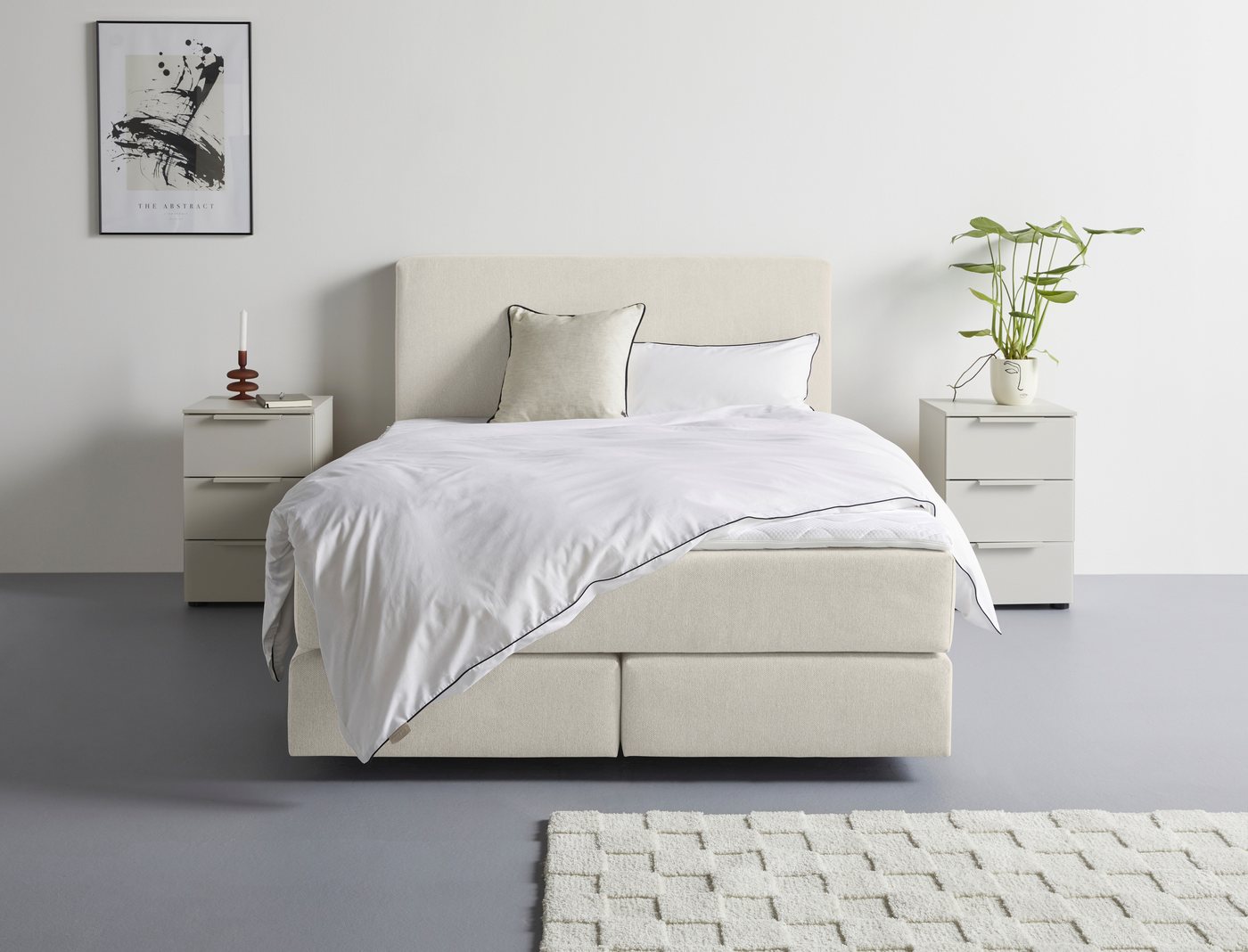 LeGer Home by Lena Gercke Boxspringbett Zalia erhältlich in verschiedenen Breiten, inkl. Toppper, wahlweise mit Bonnell- oder 7-Zonen-Tonnentaschenfederkern von LeGer Home by Lena Gercke