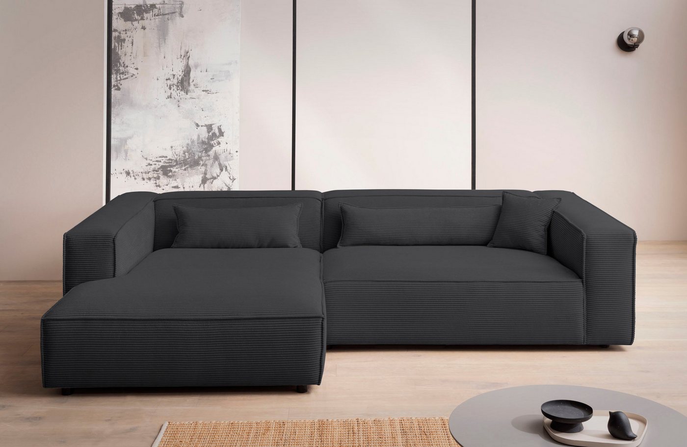LeGer Home by Lena Gercke Ecksofa PIARA XXL, Big-Sofa, Cord, Leinenoptik o. Strukturstoff, L-Form, wahlweise Ottomane rechts/links, Kedernaht, extra tiefe Sitzfläche LeGer Home by Lena Gercke Ecksofa PIARA XXL, Big-Sofa, Cord, Leinenoptik o. Strukturstoff, L-Form, wahlweise Ottomane rechts/links, Kedernaht, extra tiefe Sitzfläche von LeGer Home by Lena Gercke