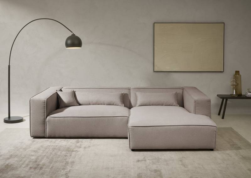 LeGer Home by Lena Gercke Ecksofa PIARA XXL, Big-Sofa, Cord, Leinenoptik o. Strukturstoff, L-Form, wahlweise Ottomane rechts/links, Kedernaht, extra tiefe Sitzfläche von LeGer Home by Lena Gercke