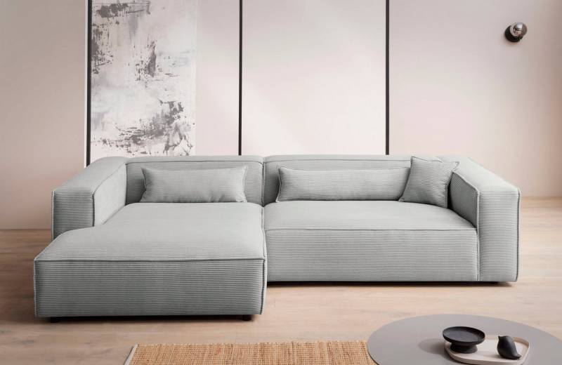 LeGer Home by Lena Gercke Ecksofa PIARA XXL, Big-Sofa, Cord, Leinenoptik o. Strukturstoff, L-Form, wahlweise Ottomane rechts/links, Kedernaht, extra tiefe Sitzfläche von LeGer Home by Lena Gercke