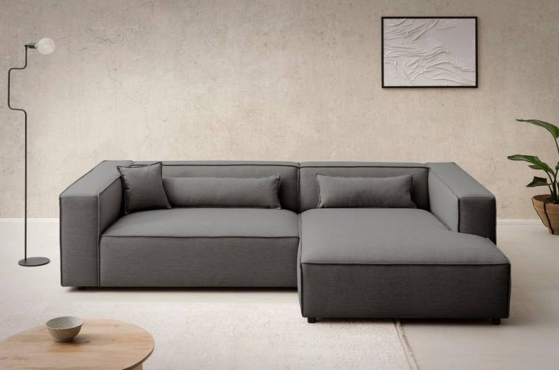 LeGer Home by Lena Gercke Ecksofa PIARA XXL, Big-Sofa, Cord, Leinenoptik o. Strukturstoff, L-Form, wahlweise Ottomane rechts/links, Kedernaht, extra tiefe Sitzfläche von LeGer Home by Lena Gercke