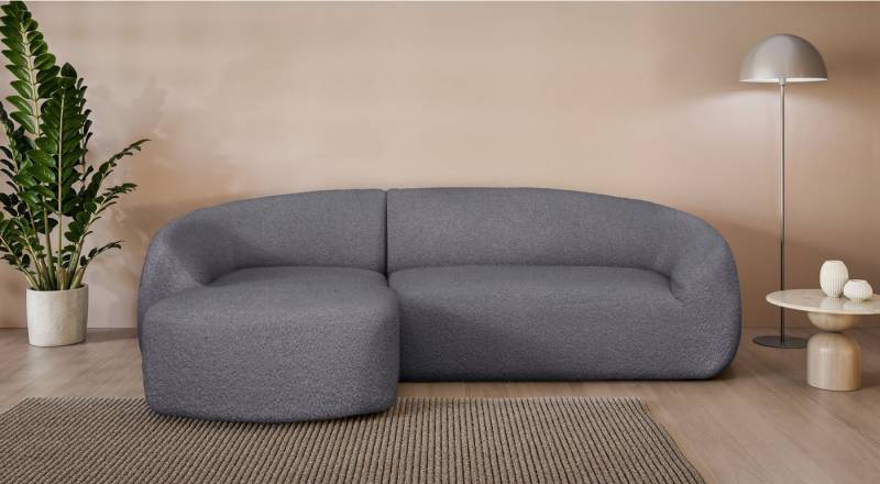 LeGer Home by Lena Gercke Ecksofa YANI, L-Form, Designersofa, organische Form, Maße B/T/H: 255/170/81 cm, mit Wellenunterfederung, auch in Bouclé, Recamiere rechts/links von LeGer Home by Lena Gercke