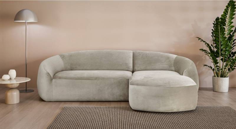 LeGer Home by Lena Gercke Ecksofa YANI, L-Form, Designersofa, organische Form, Maße B/T/H: 255/170/81 cm, mit Wellenunterfederung, auch in Bouclé, Recamiere rechts/links von LeGer Home by Lena Gercke