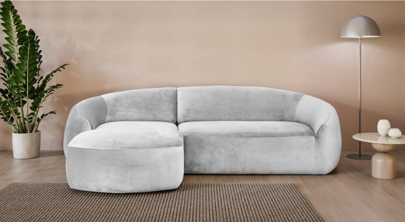 LeGer Home by Lena Gercke Ecksofa YANI, L-Form, Designersofa, organische Form, Maße B/T/H: 255/170/81 cm, mit Wellenunterfederung, auch in Bouclé, Recamiere rechts/links von LeGer Home by Lena Gercke