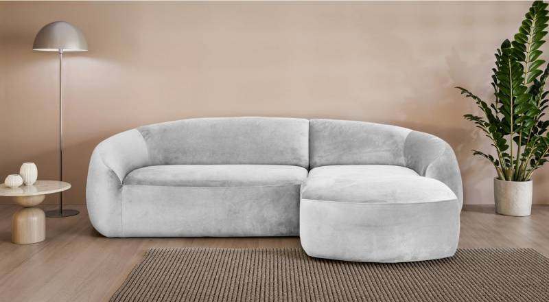 LeGer Home by Lena Gercke Ecksofa YANI, L-Form, Designersofa, organische Form, Maße B/T/H: 255/170/81 cm, mit Wellenunterfederung, auch in Bouclé, Recamiere rechts/links von LeGer Home by Lena Gercke