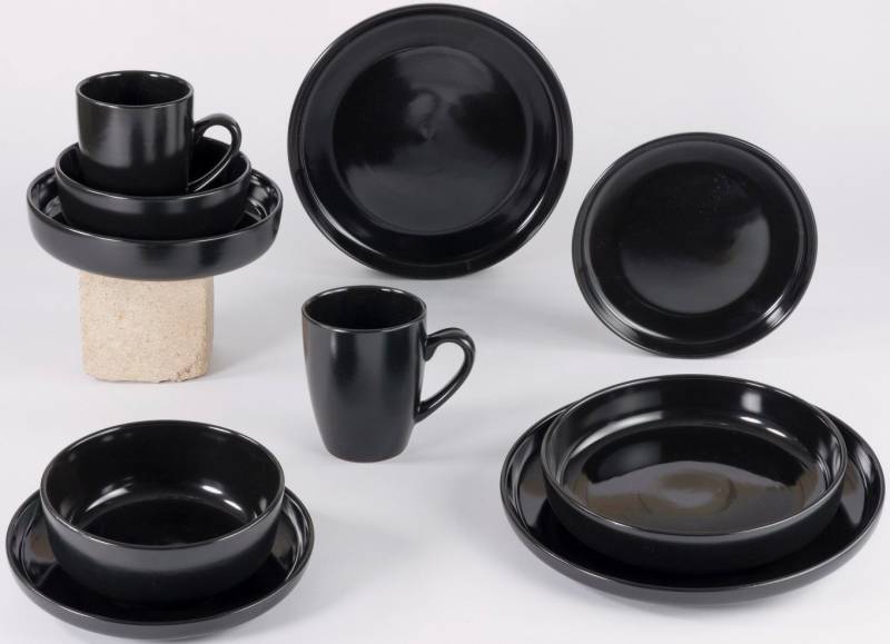 LeGer Home by Lena Gercke Kombiservice Geschirr-Set, Service Liliane (16-tlg), 4 Personen, Steinzeug, skandinavische, minimalistische Formensprache, 16 Teile von LeGer Home by Lena Gercke