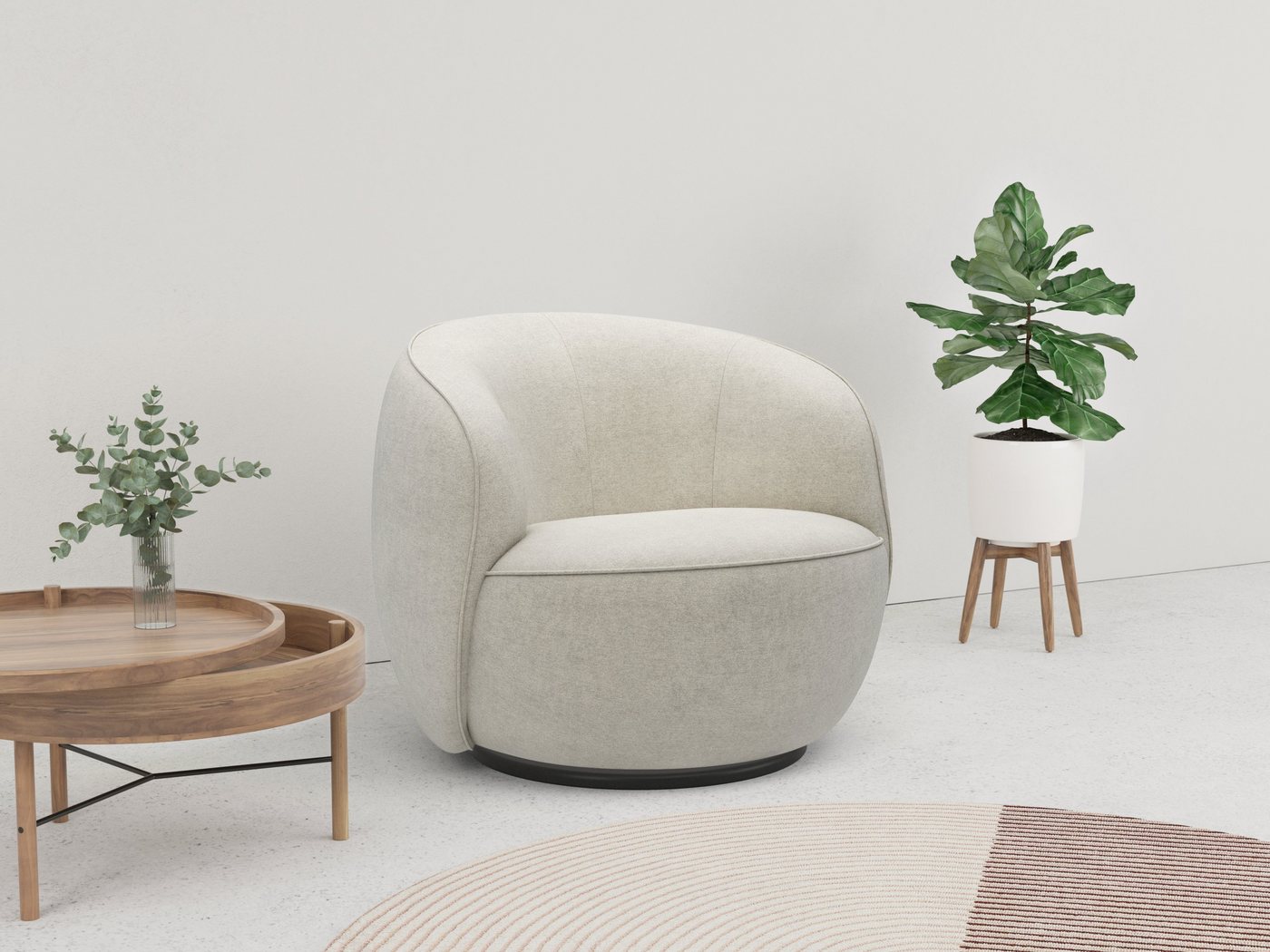 LeGer Home by Lena Gercke Loungesessel Effie, mit 360° Drehfunktion, komfortables Sitzen von LeGer Home by Lena Gercke