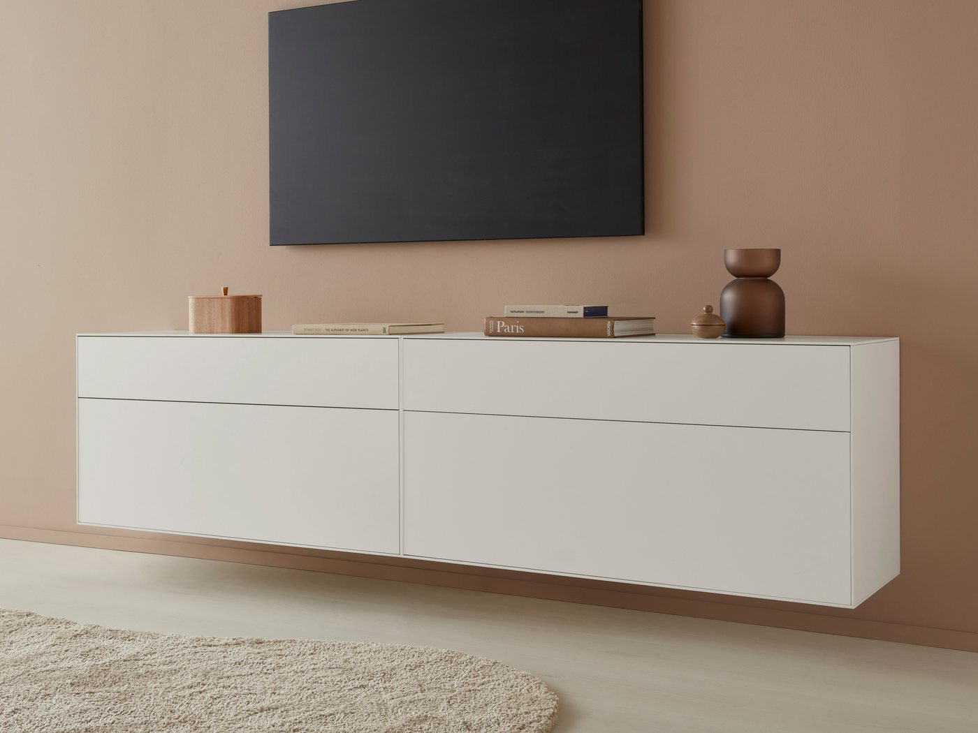 LeGer Home by Lena Gercke Lowboard Essentials (2 St), Breite: 224cm, MDF lackiert, Push-to-open-Funktion von LeGer Home by Lena Gercke