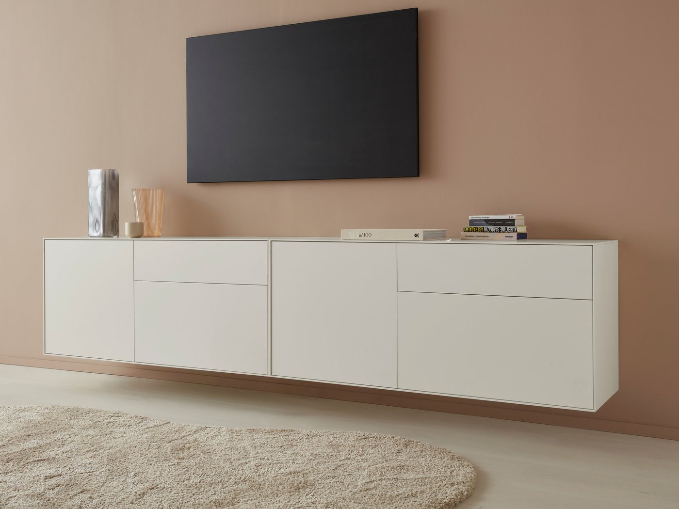 LeGer Home by Lena Gercke Lowboard Essentials (2 St), Breite: 254cm, MDF lackiert, Push-to-open-Funktion von LeGer Home by Lena Gercke