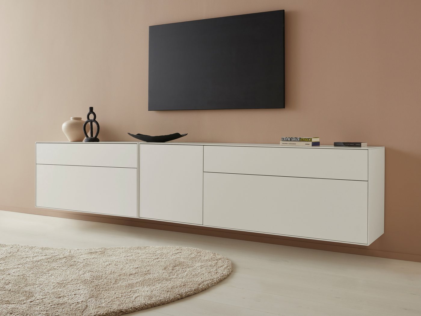 LeGer Home by Lena Gercke Lowboard Essentials (2 St), Breite: 279cm, MDF lackiert, Push-to-open-Funktion von LeGer Home by Lena Gercke