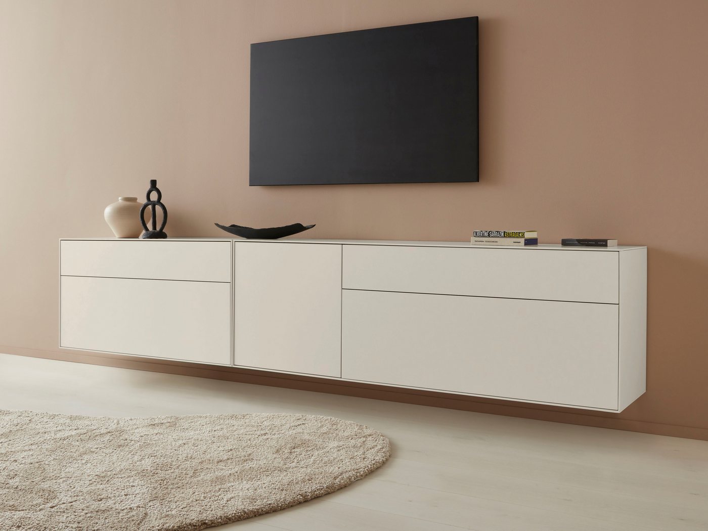 LeGer Home by Lena Gercke Lowboard Essentials (2 St), Breite: 279cm, MDF lackiert, Push-to-open-Funktion von LeGer Home by Lena Gercke