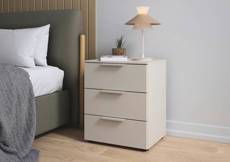 LeGer Home by Lena Gercke Nachtkommode Nachttisch Nachtschrank Nachtkonsole SERINA eleganter Eyecatcher, mit 3 Schubkästen sowie hochwertigen Metallgriffen MADE IN GERMANY von LeGer Home by Lena Gercke
