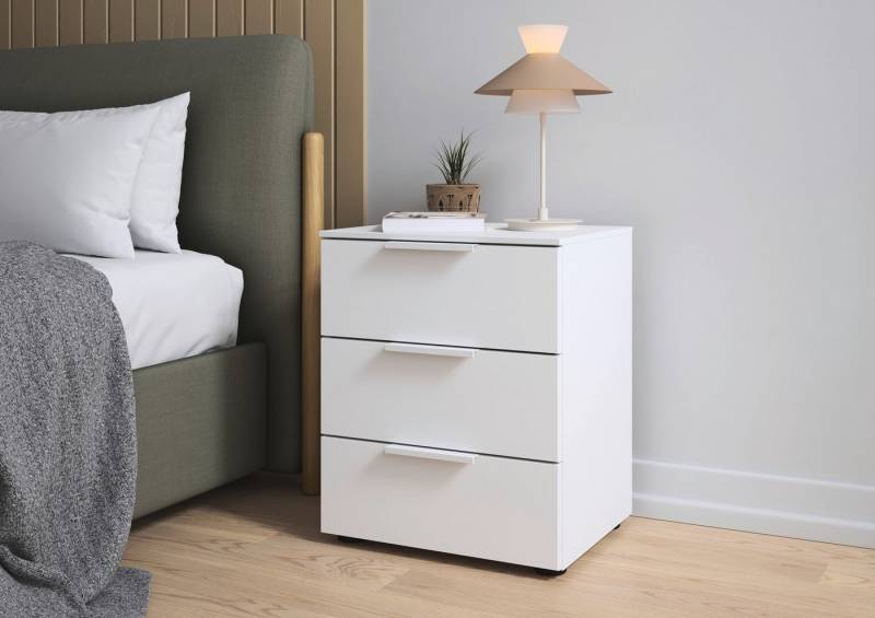LeGer Home by Lena Gercke Nachtkommode Nachttisch Nachtschrank Nachtkonsole SERINA eleganter Eyecatcher, mit 3 Schubkästen sowie hochwertigen Metallgriffen MADE IN GERMANY von LeGer Home by Lena Gercke