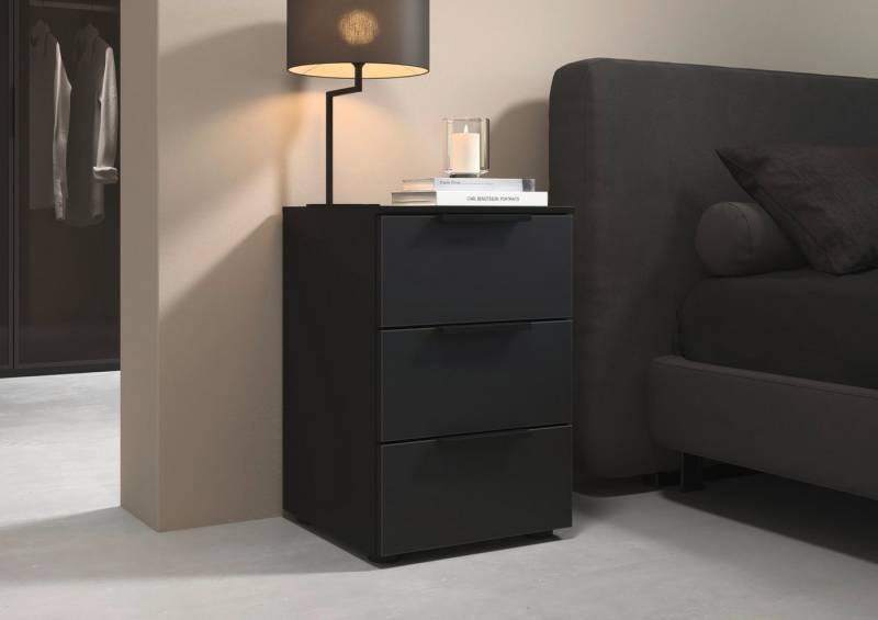 LeGer Home by Lena Gercke Nachtkommode Nachttisch Nachtschrank Nachtkonsole SERINA eleganter Eyecatcher, mit 3 Schubkästen sowie hochwertigen Metallgriffen MADE IN GERMANY von LeGer Home by Lena Gercke