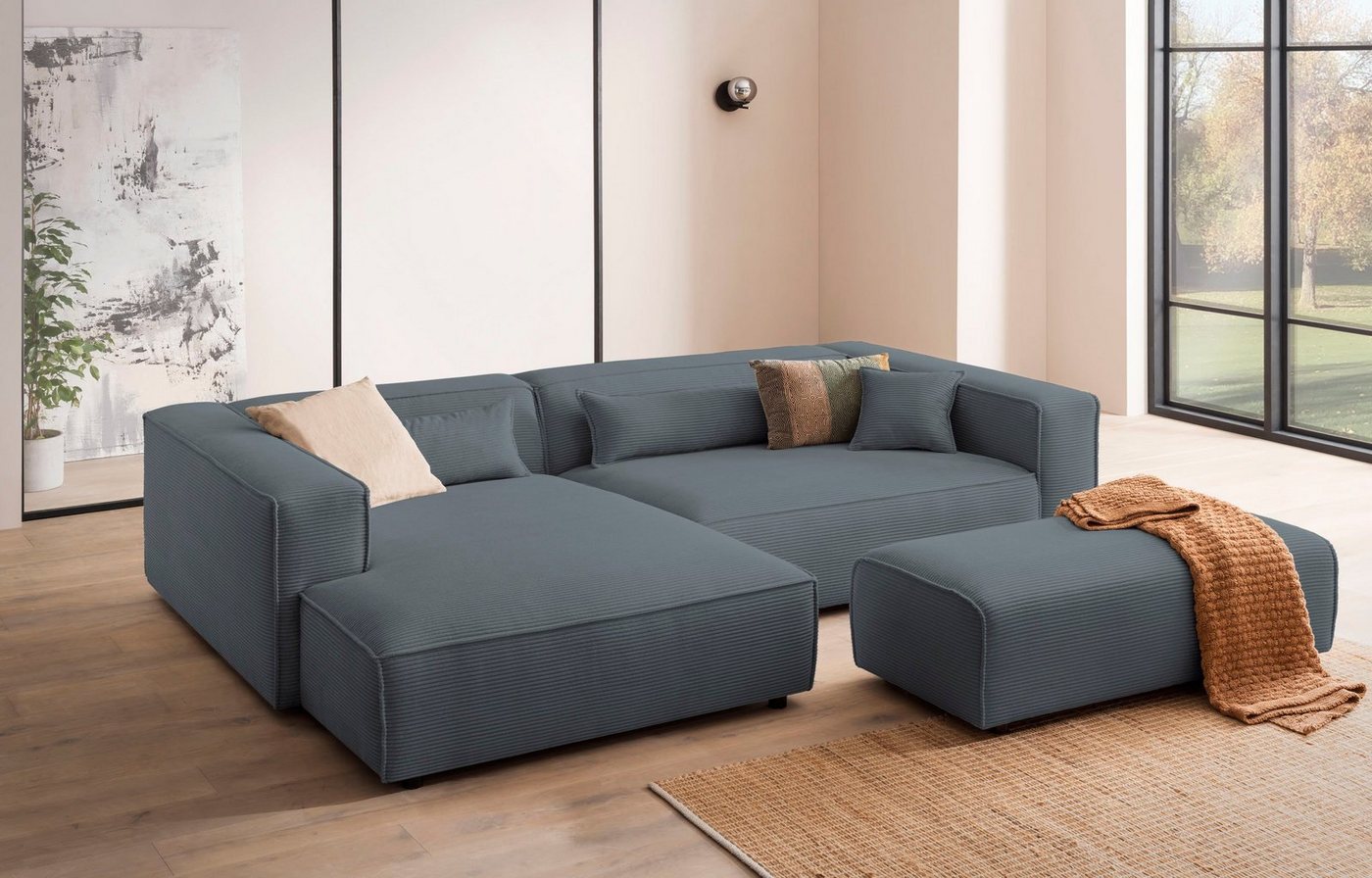 LeGer Home by Lena Gercke Polsterecke PIARA XXL, L-Form, Ecksofa-Set (incl. Hocker) von LeGer Home by Lena Gercke