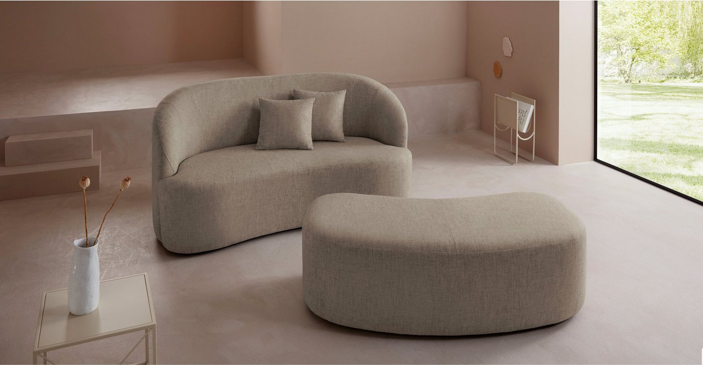 LeGer Home by Lena Gercke Polsterhocker Dilara, zur Serie "Dilara", gerundete Optik, auch in Bezugsqualität Bouclé von LeGer Home by Lena Gercke