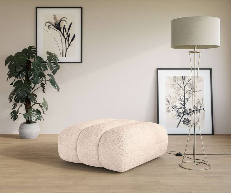 LeGer Home by Lena Gercke Polsterhocker Priya Sitzhocker, moderne Steppung, auch in Bouclé, gemütlich und modern, Maße B/T/H: 90/106/46 cm von LeGer Home by Lena Gercke