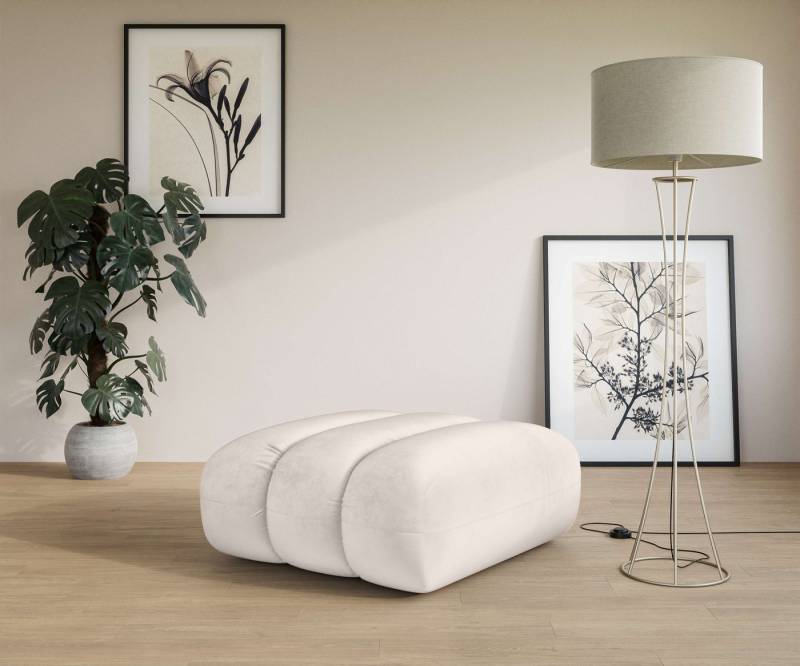 LeGer Home by Lena Gercke Polsterhocker Priya Sitzhocker, moderne Steppung, auch in Bouclé, gemütlich und modern, Maße B/T/H: 90/106/46 cm von LeGer Home by Lena Gercke