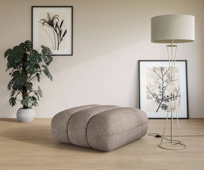 LeGer Home by Lena Gercke Polsterhocker Priya Sitzhocker, moderne Steppung, auch in Bouclé, gemütlich und modern, Maße B/T/H: 90/106/46 cm von LeGer Home by Lena Gercke