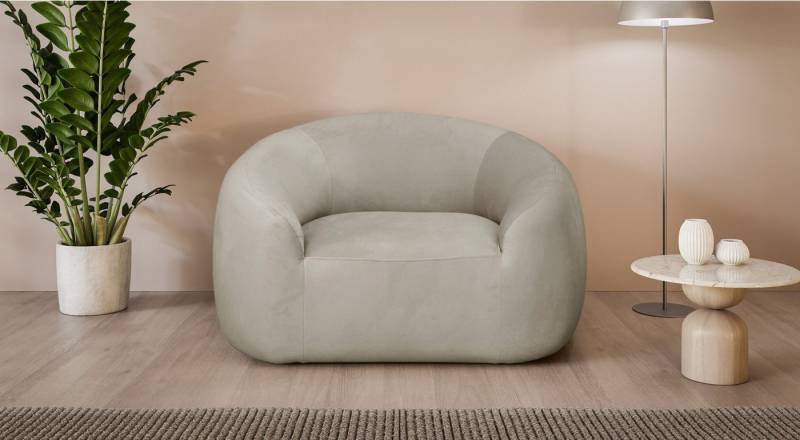 LeGer Home by Lena Gercke Sessel YANI Relaxsessel, Loungesessel, Maße B/T/H: 127/96/76 cm, organische Form, mit Wellenunterfederung, auch in Bouclé von LeGer Home by Lena Gercke