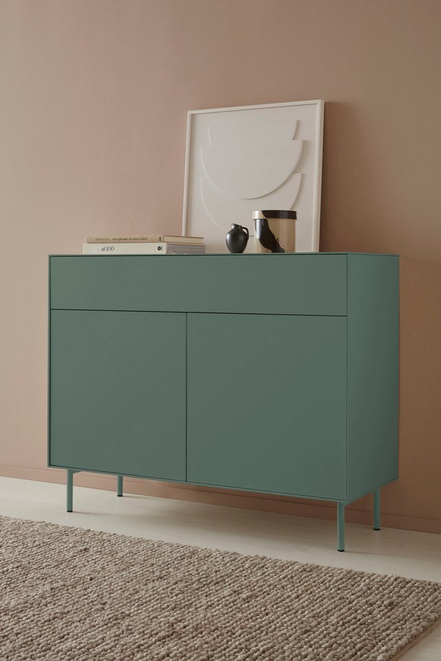 LeGer Home by Lena Gercke Sideboard Essentials, Breite: 112cm, MDF lackiert, Push-to-open-Funktion von LeGer Home by Lena Gercke