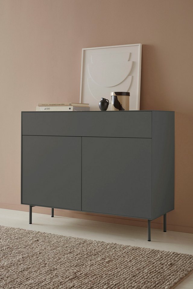 LeGer Home by Lena Gercke Sideboard Essentials, Breite: 112cm, MDF lackiert, Push-to-open-Funktion von LeGer Home by Lena Gercke